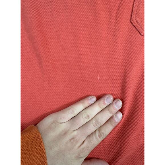 VINTAGE Y2K GAP Shirt Mens Medium Red Long Sleeve Polo Rugby Athleisure Sporty - Picture 4 of 6